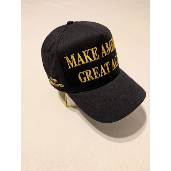 Rare Authentic Cali-Fame Trump MAGA Never Surrender Black And Gold Hat One Size - Picture 1 of 8